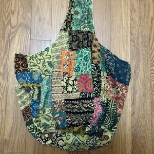 Hippie Forever Organic Cotton Handmade Patchwork Crossbody Bag Womens Boho Artsy